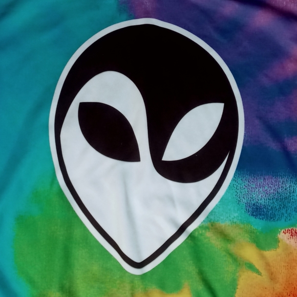 Alien Psychedelic Rainbow Tie Dye Sweatshirt shirt - Picture 2 of 6